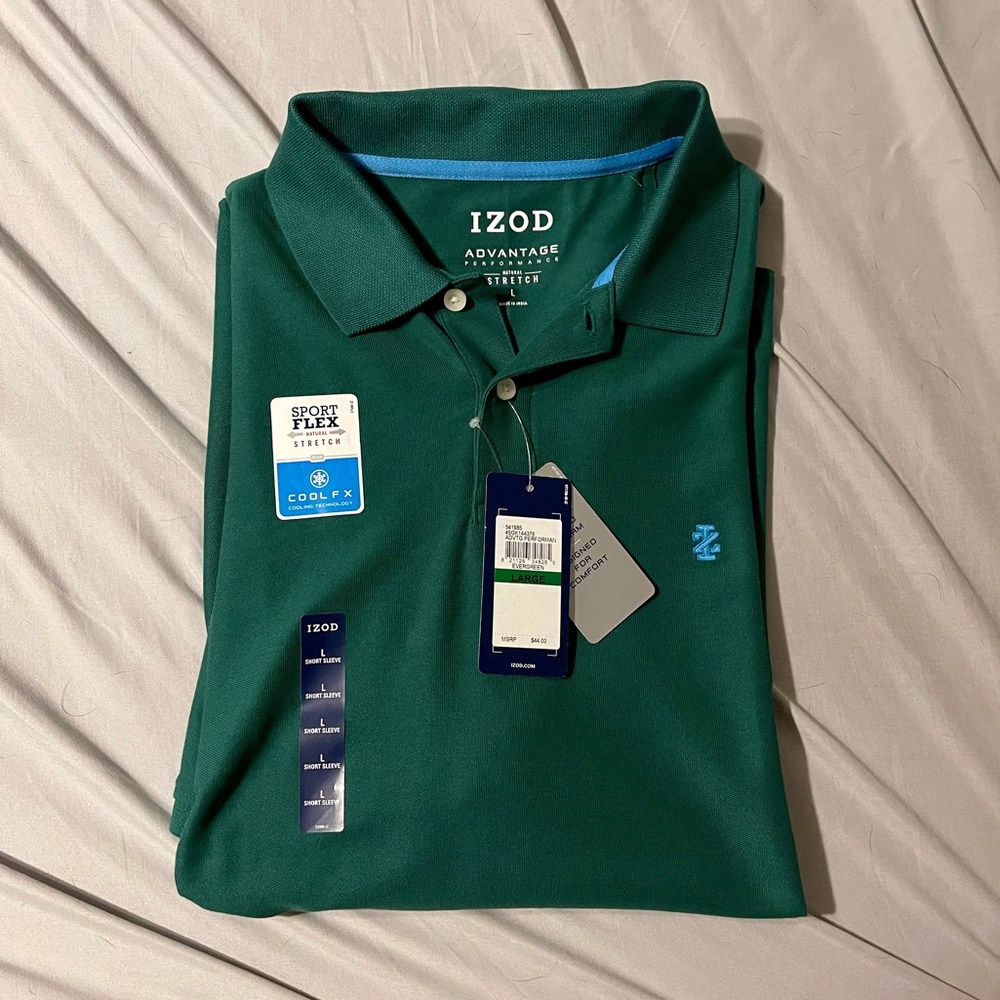 Men’s IZOD Green Polo Short Sleeve